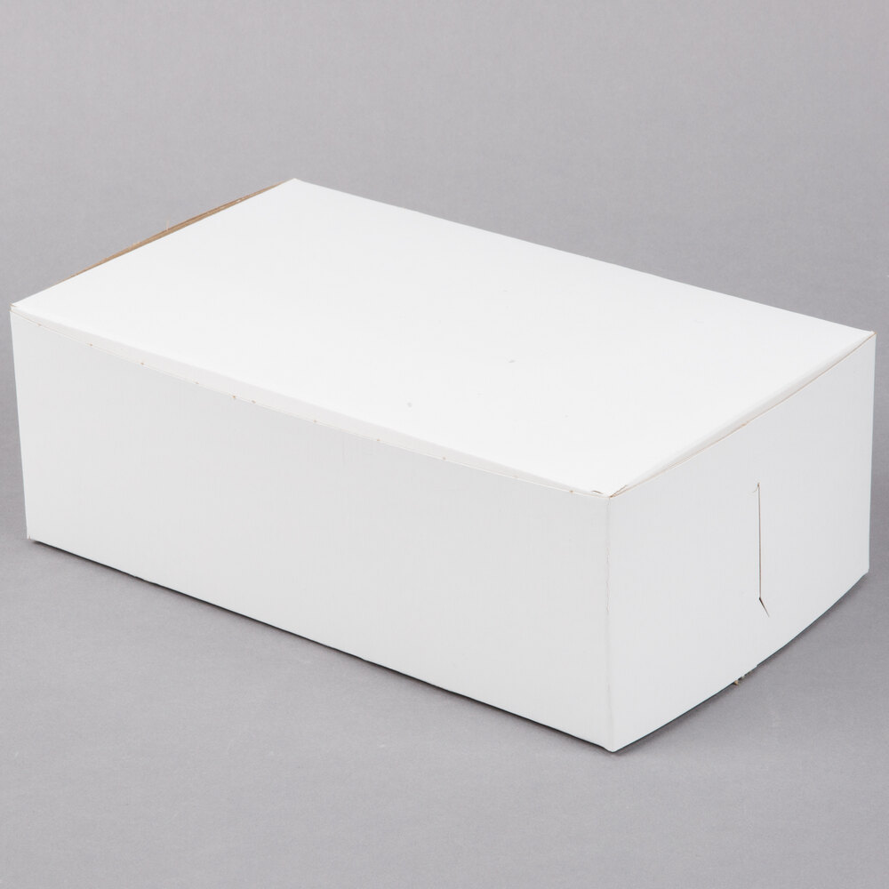 10" x 6" x 3 1/2" White Customizable Donut / Bakery Box - 250/Bundle