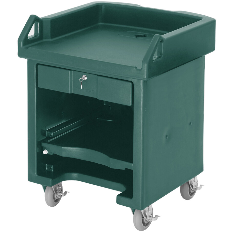 Cambro VCSHD519 Green Versa Cart with Heavy Duty Casters