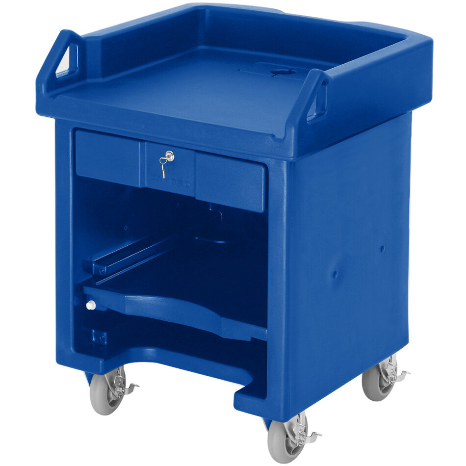 Cambro VCSHD186 Blue Versa Cart with Heavy Duty Casters