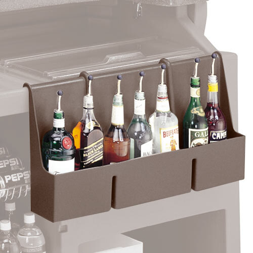 Cambro 730SR131 Dark Brown 7-Bottle Cambar® Speed Rail