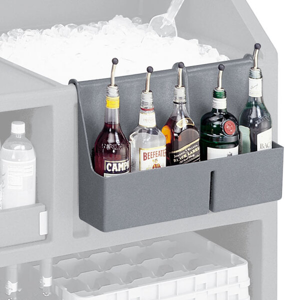 Cambro BAR54SR191 Granite Gray 5-Bottle Cambar® Speed Rail