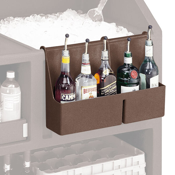 Cambro BAR54SR131 Dark Brown 5-Bottle Cambar® Speed Rail