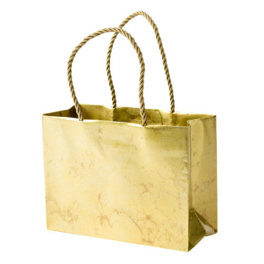 Caspari Small Gift Bag, Antique Gold (92920B1)
