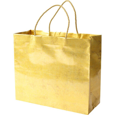 Caspari Large Gift Bag, Antique Gold (92920B3)