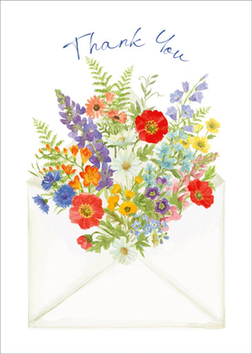 Caspari Thank You Notes, Bouquet - Box of 8 (93607.44B)