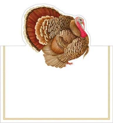 Caspari Die-Cut Place Cards, Turkey - 2 Packs (94905P)