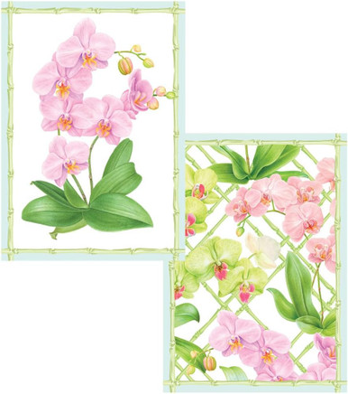 Caspari Note Cards, Orchid Conservatory - Box of 8 (95650.46)