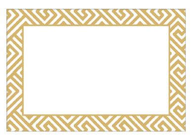 Caspari Place Cards, Gold Fretwork Foil - 2 Packs (95907P)