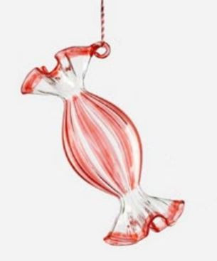 One Hundred 80 Degrees Large Candy Twist Ornament, Light Red (HU0053F)