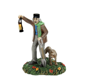 Department 56 Halloween Village - Silas Crump & His Dog, Bones (6013607)