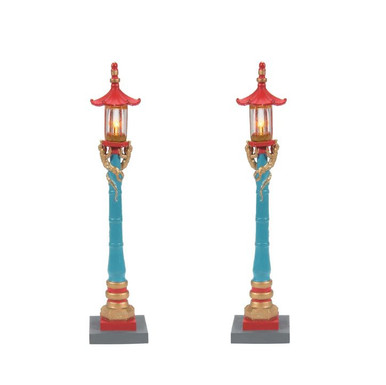 Department 56 Christmas In The City, Chinatown Post Lamps - Set of 2 (6014551)