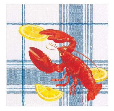 Caspari Paper Luncheon Napkins, Lobster Bake - 2 Packs (16480L)