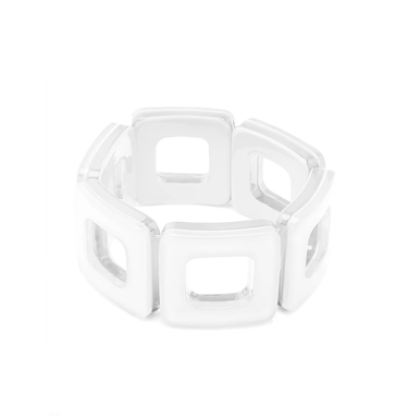 Zenzii Bracelet, Block Cutout - White (B1465WHT)