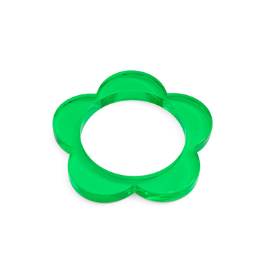 Zenzii Bracelet, Flower Bangle - Green (B1588GRN)
