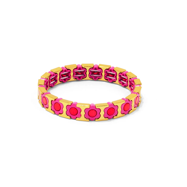 Zenzii Bracelet, Flower Stretch - Neon Pink (B1600NPNK)