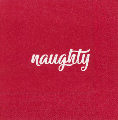 Boston International IHR Paper Beverage Napkins, Naughty & Nice (C000085)