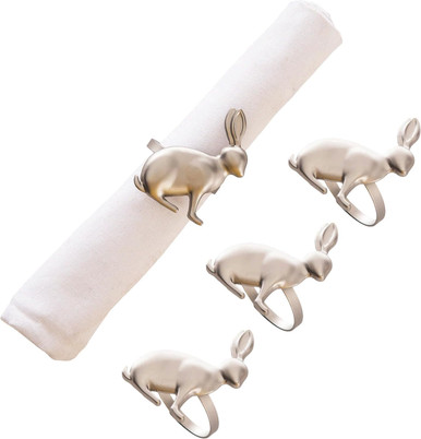C&F Home Napkin Rings, Silver Rabbit - Set of 4 (C47029229S4)