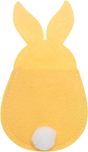 C&F Home Bunny Silverware Holder, Yellow - Set of 6 (C4740519)