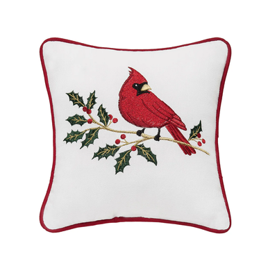 C&F Home Embroidered Throw Pillow, Cardinal Holly (C81215740 )
