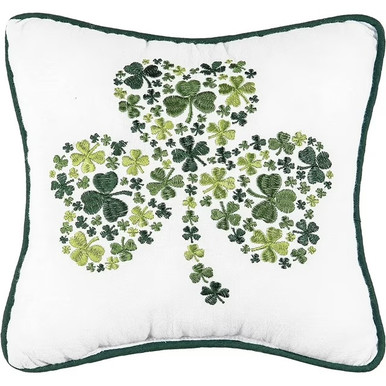 C&F Embroidered Throw Pillow, Irish Shamrock (C81215865)