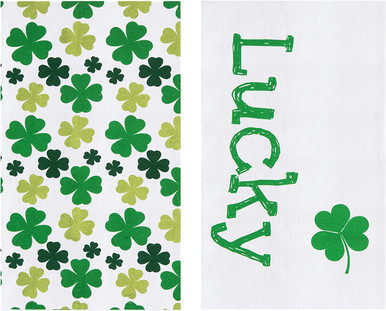 C&F Home Kitchen Towel, Lucky Clovers - Set of 2 (C86171810S2)