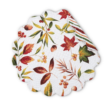 C&F Home Round Quilted Placemats, Camilla - Set of 4 (C862602596)