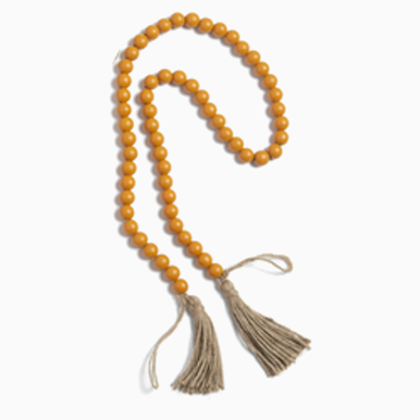 Ganz Autumn Beaded Garland with Tassel, Orange (CA178794D)