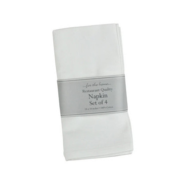 Design Imports Restaurant Quality Napkins, White - Set of 4 (CAFV71197)