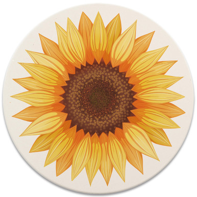CoasterStone Round Coasters, Sunflower - Box of 4 (CS231050)