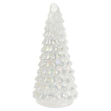 Boston International White Shimmer Glass Tree - Large (DLA24201)