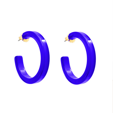 Zenzii Earrings, Open Hoop - Cobalt (E2656CBLT)