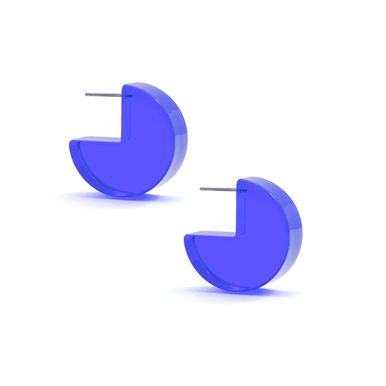 Zenzii Earrings, Pack-Man Huggie - Cobalt (E2694CBLT)