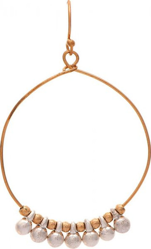 Rain Gold Circle Round Ball Fringe Earrings