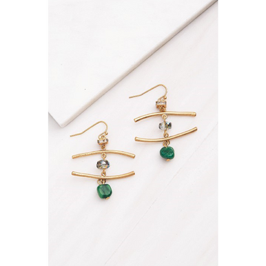 Ganz Abstract Earrings, Sage