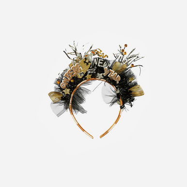 One Hundred 80 Degrees New Years Headband, with Cheers to New Year (EM2713B)