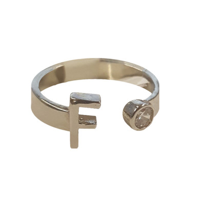 Ganz Petite Initial Ring, F (ER45156)