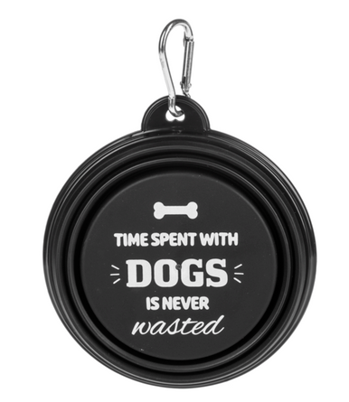 Ganz Collapsible Dog Bowl, Time Spent With Dogs Is Never Wasted (ER72930)