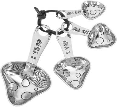 Ganz 4 pc. Measuring Spoons, Polka Dot Mushroom (ER74576)