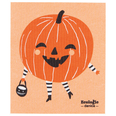 Now Designs Swedish Sponge Dishcloth, Boo Crew Pumpkin (ESW1508D)
