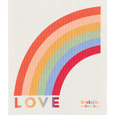 Now Designs Swedish Sponge Dishcloth, Love is Love (ESW2045D)