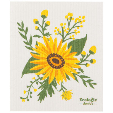 Now Designs Swedish Sponge Dishcloth, Sunflower Splendor (ESW2678D)