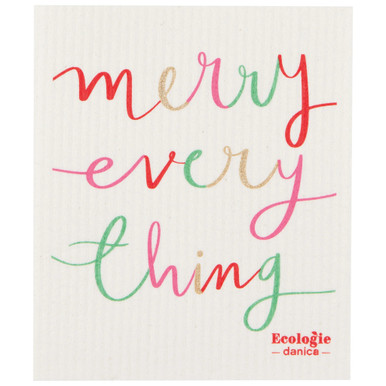Now Designs Swedish Dishcloth, Merry Everything (ESW2688D)