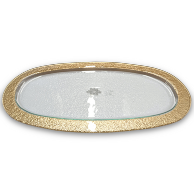 Badash Gold Oval Tray, 16" (EV68)