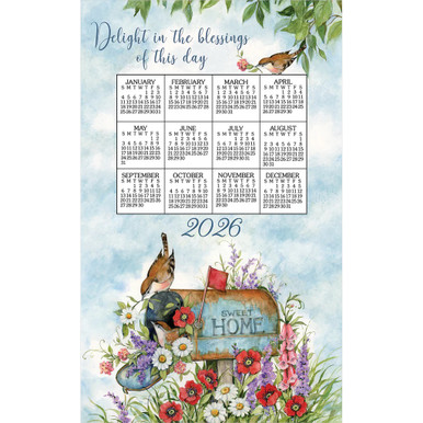 Kay Dee Towel Calendar, Floral Mailboxes - 2026 (F3558)