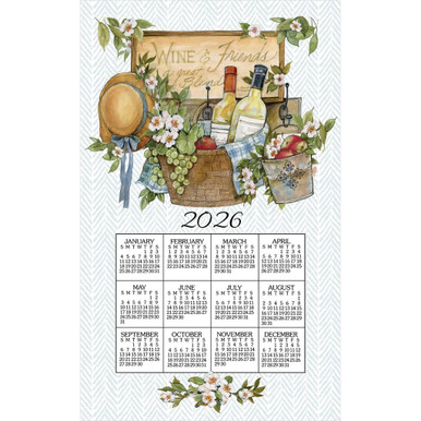 Kay Dee Towel Calendar, Wine Basket - 2026 (F3566)