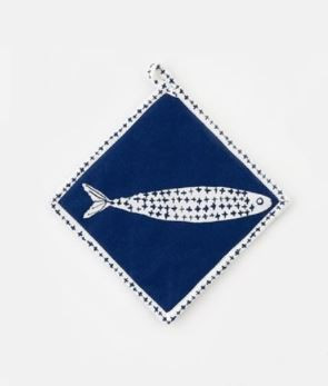 One Hundred 80 Degrees Potholder, Fish - Blue (FP0085B)