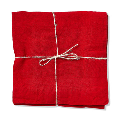 TAG Napkin, Red Threads Slub - Set of 4 (G15879)