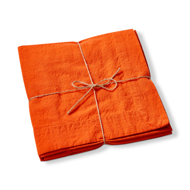 TAG Threads Slub Napkin, Orange - Set of 4 (G16593)