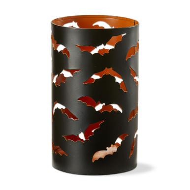 TAG Hurricane Candle Holder, Spooky Bats - Black (G18580)