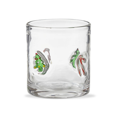 TAG Double Old Fashioned Glass, Christmas Tree & Candy (G18847)